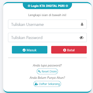 Register PGRI Pariaman - Persatuan Guru Republik Indonesia Cabang Pariaman